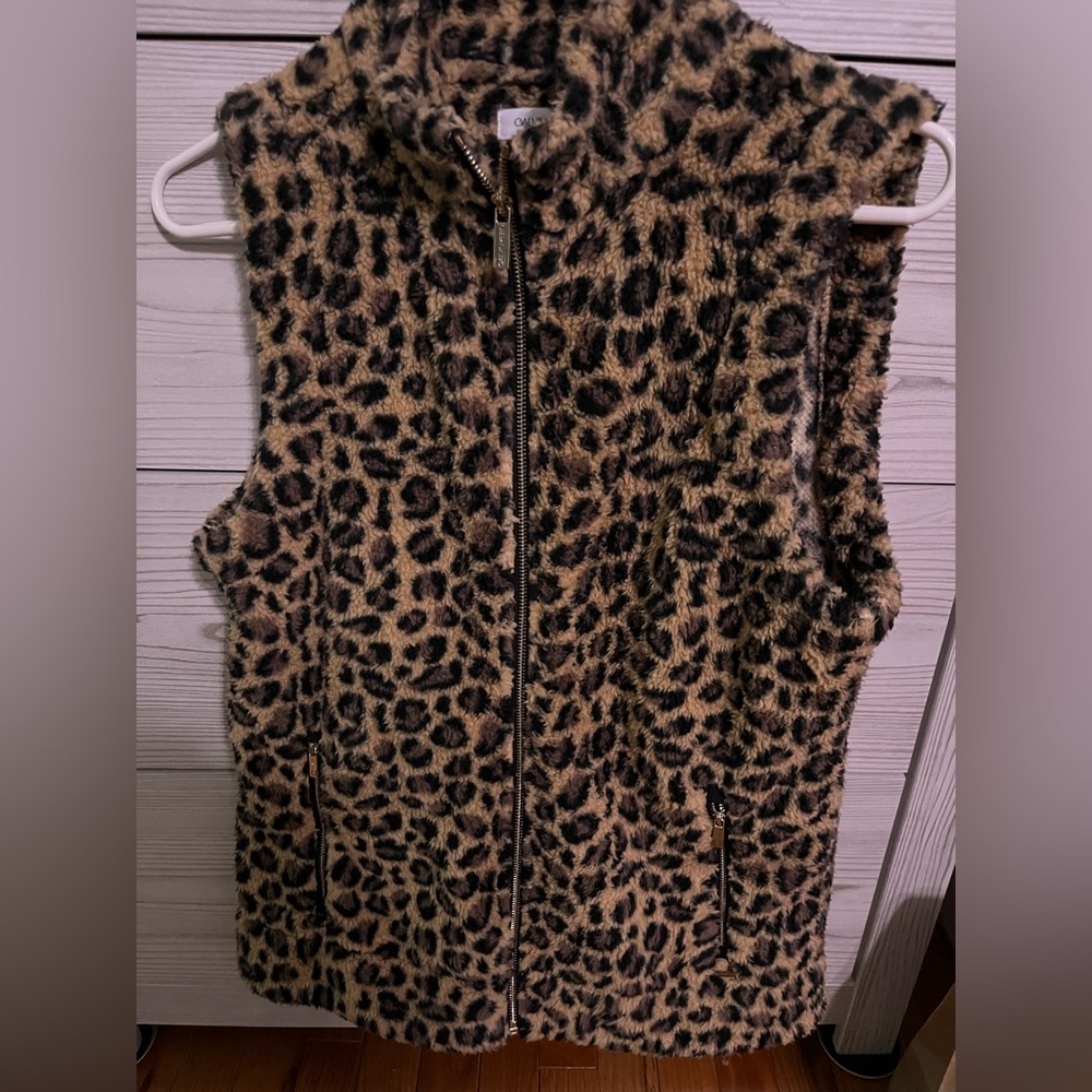 Calvin Klein faux fur vest